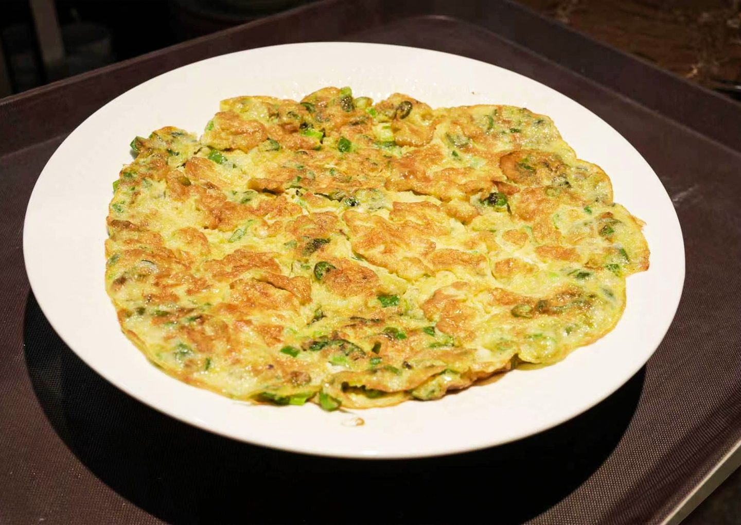 施锦记热菜类:青椒香葱煎鸡蛋